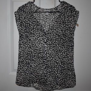 Short Sleeve Button Blouse